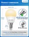 JandCase Ceiling Fan Light Bulbs,E12 G14 LED Bulbs 60Watt Equivalent,3000k