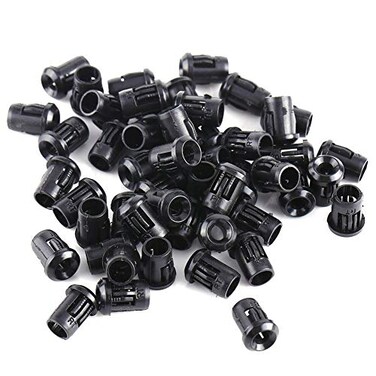 50PCS LED Lamp Socket Diode Holder Clip Bezel Mount Light Mounting Holders Bulb Socket (3mm) - Black Plastic Material