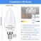 Vinaco E12 LED Candelabra Bulb 6W 5000K Daylight for Ceiling Fan Light
