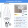 Vinaco E12 LED Candelabra Bulb 6W 5000K Daylight for Ceiling Fan Light