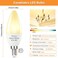 Vinaco E12 LED Candelabra Bulb 4W 3000K Warm White for Ceiling Fan Light