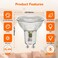 Sylvania LED TruWave Natural Series PAR16 Light Bulb, 50W Equivalent Efficient 6W, GU10 Bi-Pin Base, Dimmable, 3000K, White - 1 Pack (40932)
