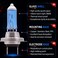 Sinoparcel H7 Halogen Headlight Bulb 3800K Warm White Balanced 2PCS