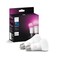 Philips Hue A19 LED Smart Light Bulbs - Flicker-Free 75w Light Bulbs - Control with Hue App - Compatible with Alexa, Google Assistant, and Apple HomeKit - E26 Base - 2 Pack
