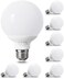 Daylight LED Globe Light Bulbs for Bathroom, 60 watt Equivalent, E26 Base