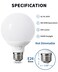 Daylight LED Globe Light Bulbs for Bathroom, 60 watt Equivalent, E26 Base