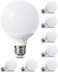 Daylight LED Globe Light Bulbs for Bathroom, 60 watt Equivalent, E26 Base