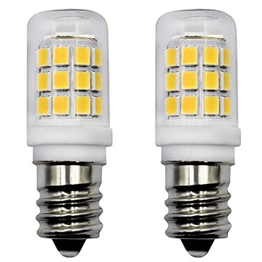 E12 LED Fridge Water Dispenser Light Bulb 2W E12 120V Daylight White 2-Pack