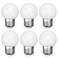G45 LED Light Bulb 3W Globe Vanity Bulbs 30 Watt Replacement Bulb Cool White 6500K Round Night Light Bulb E26/E27 Base for Bathroom Makeup Mirror Light Bedroom, 6 Pack