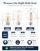 FLSNT G25 LED Globe Bulbs, 40W Eqv, 400LM, 2700K Soft White, E26, 4 Pack