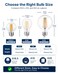 FLSNT G25 LED Globe Bulbs, 40W Eqv, 400LM, 2700K Soft White, E26, 4 Pack