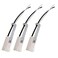 TWDRTDD Candelabra Base Lamp Holder Light Socket, 3Pack of Keyless Phenolic Socket with 6 Inch Wire Leads (White)