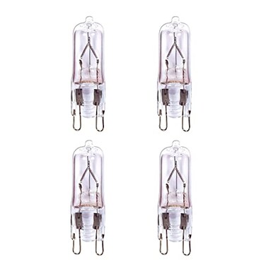 Satco S4621/04 G9 Double Loop Halogen Light Bulb, 35 Watts, Clear, 4-Pack