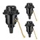 Phenolic Medium Base Light Socket with Pull Chain Switch,3 Pack TWDRTDD Black Period Style E26 E27 Edison Retro Pendant Lamp Holder (Full Uno Thread and Ring)