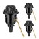 Phenolic Medium Base Light Socket with Pull Chain Switch,3 Pack TWDRTDD Black Period Style E26 E27 Edison Retro Pendant Lamp Holder (Full Uno Thread and Ring)