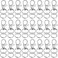 SANNIX 120Pcs Keychain Clip Hooks with D Ring Includes 60Pcs Snap Hooks Swivel Lanyard Clip and 60Pcs D Ring for Purse Hardware Sewing Projects (1/2 &euro; Inside Width)