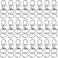 SANNIX 120Pcs Keychain Clip Hooks with D Ring Includes 60Pcs Snap Hooks Swivel Lanyard Clip and 60Pcs D Ring for Purse Hardware Sewing Projects (1/2 &euro; Inside Width)