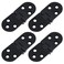 Antrader 4Pcs Sewing Machine Folding Table Flip Top Hinges,3.1"x1.2",Black