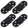 Antrader 4Pcs Sewing Machine Folding Table Flip Top Hinges,3.1"x1.2",Black
