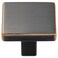 KOOFIZO 10 Pack Oil Rubbed Bronze Cabinet Knobs Square Single Hole Pull K03