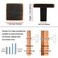 KOOFIZO 10 Pack Oil Rubbed Bronze Cabinet Knobs Square Single Hole Pull K03