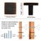 KOOFIZO 10 Pack Oil Rubbed Bronze Cabinet Knobs Square Single Hole Pull K03