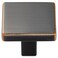 KOOFIZO 10 Pack Oil Rubbed Bronze Cabinet Knobs Square Single Hole Pull K03