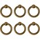 LC LICTOP Brass Drop Ring Pulls, 1.38 Inch Antique Bronze, 6Pcs