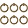 LC LICTOP Brass Drop Ring Pulls, 1.38 Inch Antique Bronze, 6Pcs