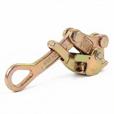 QWORK 2 T Cable Grip Wire Grip Steel Rope Jaw Puller for Wire Rope, Pulling 4408 Lbs