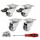 Luomorgo 1" Caster Wheels, 4 Pack, Rubber Swivel