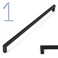 KOOFIZO 1 Pack 12-3/5 in Matte Black Cabinet Pull, Black Drawer Handle 1816