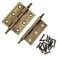 Folding Butt Hinges, 2 Inch Brushed Bronze, 2Pcs