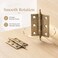 Folding Butt Hinges, 2 Inch Brushed Bronze, 2Pcs
