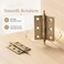 Folding Butt Hinges, 2 Inch Brushed Bronze, 2Pcs