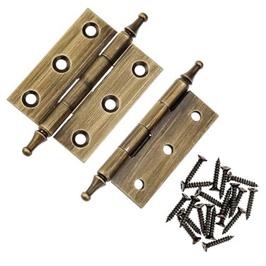 Folding Butt Hinges, 2 Inch Brushed Bronze, 2Pcs