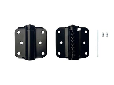 QCAA Heavy Duty Adjustable Spring Hinge, Thicker, 3", Black,Made in Taiwan, 2 Pack