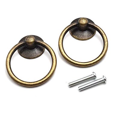 Aifeier ET Single Hole Metal Drop Ring Knobs Bronze