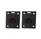 QCAA Flush Ring Pull, Solid Brass, 36.5 x45 mm, Oil Rubbed Bronze US10B, 2 Pack, Made in Taiwan