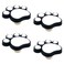 Coshar 4Pcs Rubber Paw Cabinet Knobs Soft Rubber Handles, Black