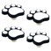 Coshar 4Pcs Rubber Paw Cabinet Knobs Soft Rubber Handles, Black