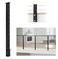 Muzata 36" Black Side Mount Cable Railing Post Level Drilled PF02 BH4S