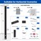 Muzata 36" Black Side Mount Cable Railing Post Level Drilled PF02 BH4S