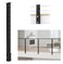 Muzata 36" Black Side Mount Cable Railing Post Level Drilled PF02 BH4S