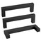 Goldenwarm 2 Pack 4 Inch Black Kitchen Cabinet Handles Square Drawer Pulls