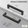 Goldenwarm 2 Pack 4 Inch Black Kitchen Cabinet Handles Square Drawer Pulls