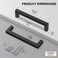 Goldenwarm 2 Pack 4 Inch Black Kitchen Cabinet Handles Square Drawer Pulls