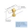 Goldenwarm 25 Pack Brushed Brass Cabinet Knobs Acrylic Drawer Knobs, 2Inch