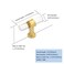 Goldenwarm 25 Pack Brushed Brass Cabinet Knobs Acrylic Drawer Knobs, 2Inch