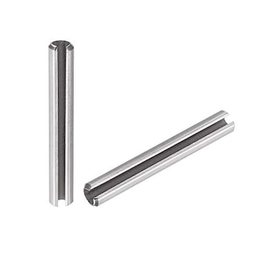 uxcell Slotted Spring Pin - M3 x 40mm 304 Stainless Steel Split Spring Roll Dowel Pins Plain Finish 50Pcs